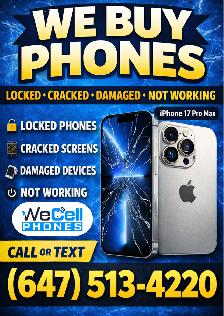 SELL US YOUR BROKEN/LOCKED/CRACKED/DAMAGED PHONES FOR CASH