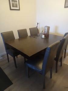 6 person Dining Table and Chairs