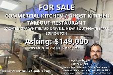 For Sale - Commercial Kitchen / Takeout Restaurant