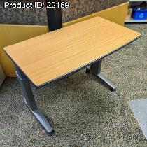 Knoll Light Cherry Height Adjustable Run-Off Desk 42' x 23'