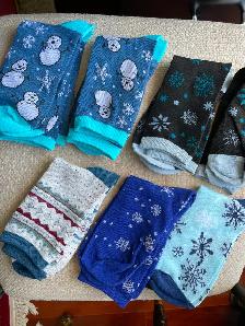 7 Brand new, boys' colourful socks and 3 REBOK young mens' sock