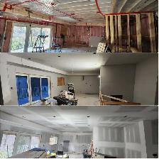 Drywalling, Taping, Popcorn ceiling removal