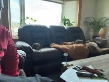 couch and rocking loveseat