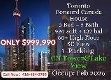 Canada house 3 Bed CN Tower & Lake View $899000!