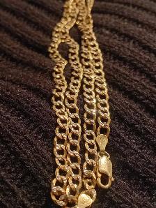 925 Italy silver  diamond cut gold plated