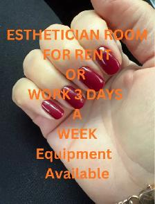 ESTHETICIAN ROOM FOR RENT or WORK 3 DAYS
