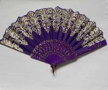 Folding Hand Fan (Purple)