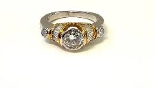 Tacori Natural Diamonds Platinum & 18k Engagement Ring 1.25 Ct