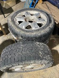 old rims and tires