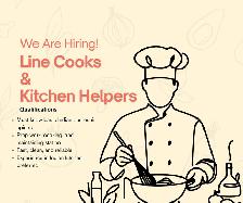 URGENT HIRING: LINE COOK for Indian Resto & Bar