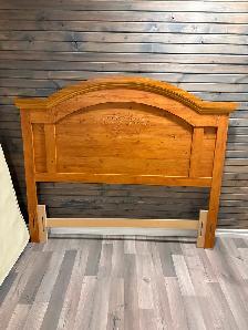 Double bed frame, headboard and box spring. Good condition.