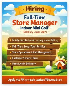 Hiring | Full-Time Store Manager – Indoor Mini Golf (Didsbury)