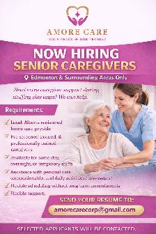NOW HIRING – Senior Caregivers (Non-Medical)
