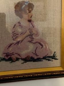 Vintage Needlepoint in Frame