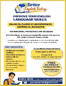 Certified English as a Second Language (ESL) Instructor