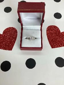 bague en or blanc 14k - Photo 2