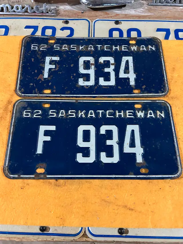 1962 farm license plates