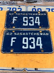 1962 farm license plates