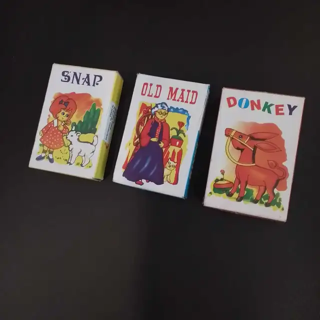 (3) 1960's collectible children's card games (in original boxes)