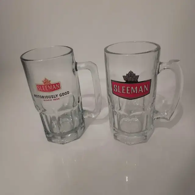 (2) Large Heavy SLEEMAN BEER MUGS