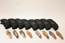 Harley Davidson pocket knife Franklin Mint collector soft bag