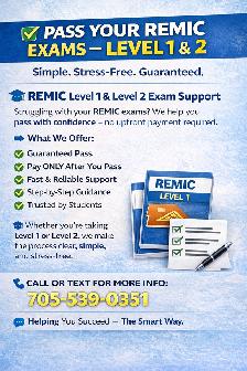 REMIC Exam Support (Level 1 & 2) – Pay After You Pass