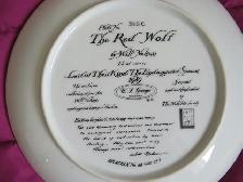 RED WOLF COLLECTOR PLATE - Photo 2