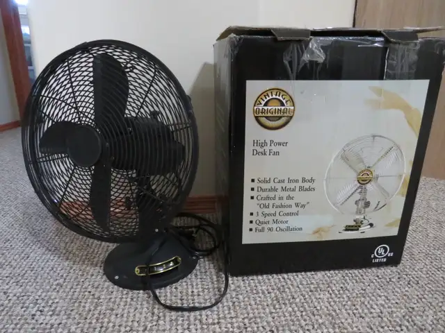 CAST IRON DESK FANS