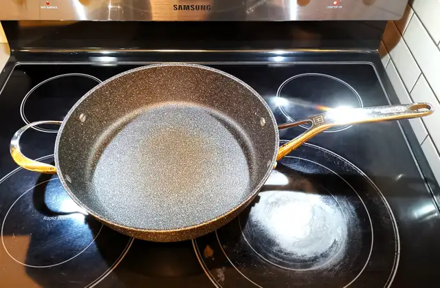 12-inch nonstick pan with stainless steel handle