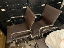 6 filing cabinets and 5 office chairs -Free