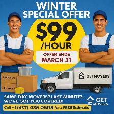 Same Day Movers! Last-Minute (437) 435-0508 ! – MISSISSAUGA