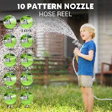 SILVEL Retractable Garden Hose Reel – 105 ft - Photo 3