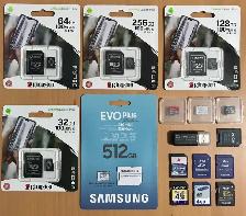 Memory Cards: 512/128/64/32/4 gb MicroSD and 8/4/2 gb SD