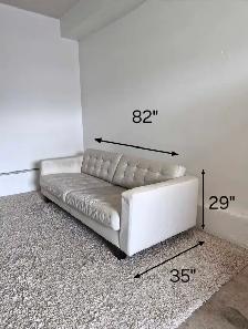 FREE DELIVERY Ikea Morabo 3 Seater Leather Sofa/Couch NO DEPOSIT - Photo 9