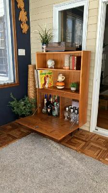 Mid century TEAK TECK Buffet console, crédence, bibliothèque, ba