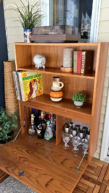 Mid century TEAK TECK Buffet console, crédence, bibliothèque, ba - Photo 2