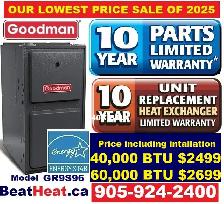 Goodman Lennox 2 stage furnace with installation from $2499