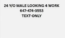 24Y/o Canadian willing to work $15hr