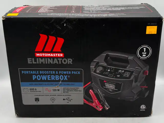 (2024) Motomaster Portable Booster Pak with Box & Power Cable