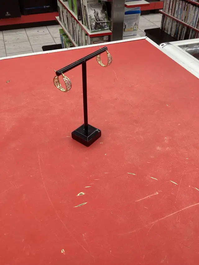 boucle d’oreille en or 10k 2 ton