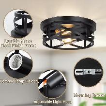 ValuePro Industrial Farmhouse Light Fixture Black (Price $29.99)