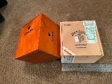 Ultimate Cigar Collector Lot: 14 Wood Boxes, 5 Tins, 60  Bands