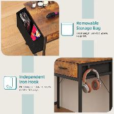 CAIYUN Compact Computer Desk with Fabric Drawers - Photo 5