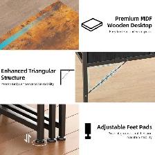 CAIYUN Compact Computer Desk with Fabric Drawers - Photo 6