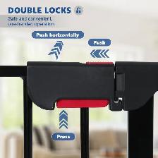 AGESISI Extra-Wide Folding Metal Pet Gate with Door - Photo 2