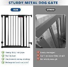 AGESISI Extra-Wide Folding Metal Pet Gate with Door - Photo 3