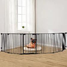 AGESISI Extra-Wide Folding Metal Pet Gate with Door - Photo 7