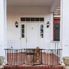 AGESISI Extra-Wide Folding Metal Pet Gate with Door - Photo 8