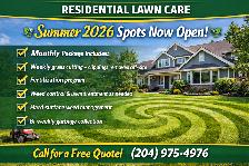 Residential Lawn Care – Summer 2026 Spots Now Open