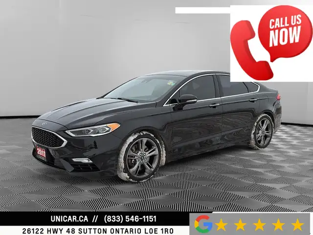 2017 Ford Fusion V6 Sport AWD No Accident Nav Backup Cam Lane As
